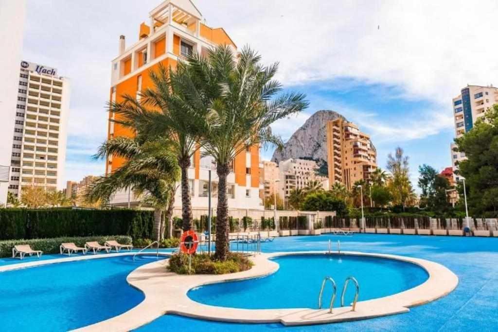 Apartment With Sea View Pool & Private Parking Calpe Bagian luar foto